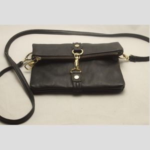 Steve Madden Aria Crossbody Black W/Gold Hardware